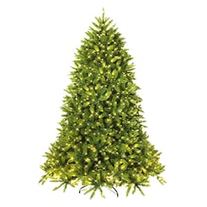 5 ft. Pre-Lit Artificial Christmas Tree Hinged Fir Tree with 8 Flash Modes LED Lights