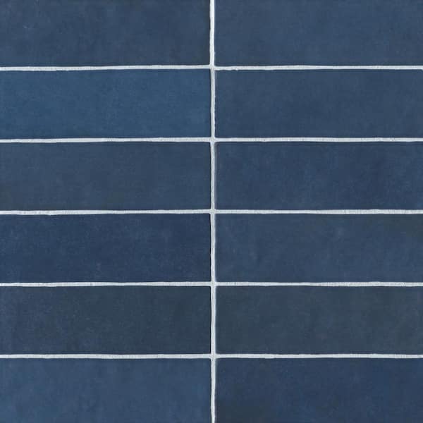 Bedrosians Cloe Rectangle Glossy Blue 2 in. x 8 in. Ceramic Wall Tile (10.64 sq. ft./Case)