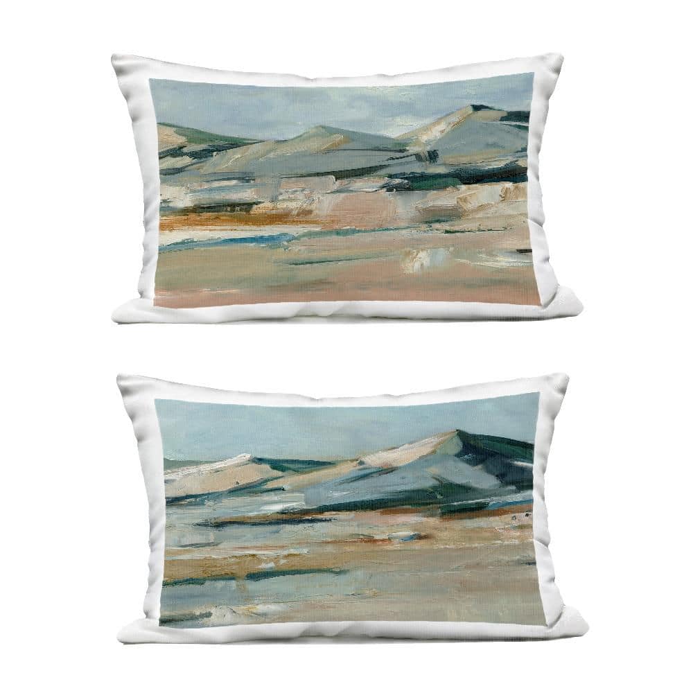 Desert Mountain Impressions Tan Rectangular Outdoor Throw Pillow 2-Pack price history on PriceWatchPro