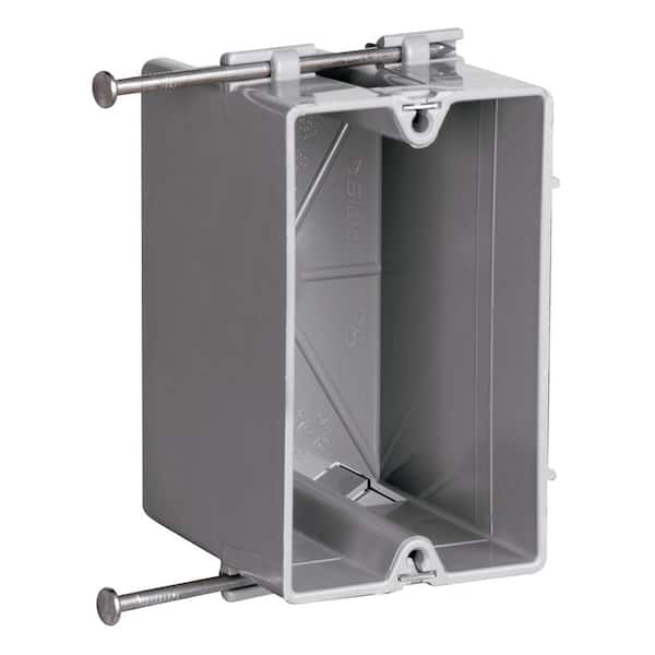 Legrand Pass & Seymour Slater New Work Plastic 1 Gang 18 Cu. In Steel Stud Bracket Box with Threaded Mounting Holes