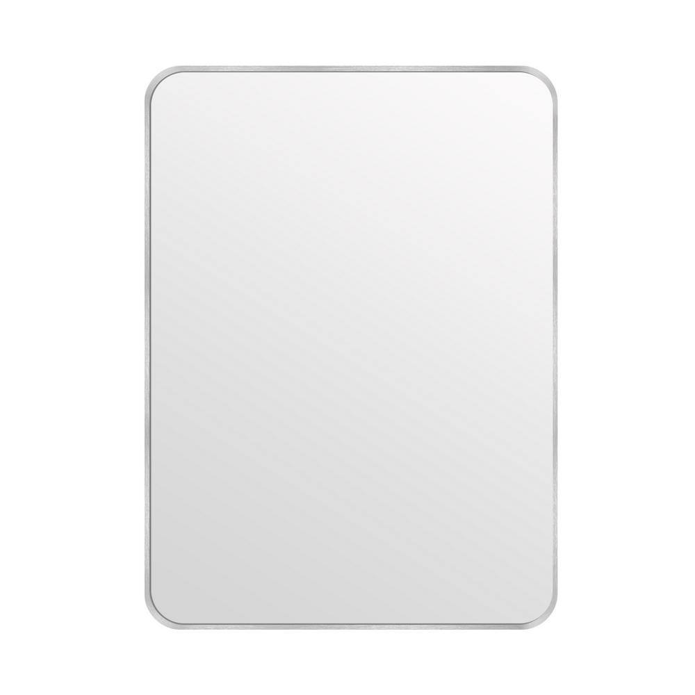 Crane Lake 22x30 Inch Silver Metal Framed Vanity Mirror
