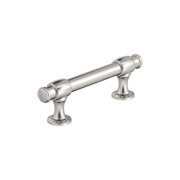 Winsome 3 in. (76 mm) Traditional Polished Nickel Bar Cabinet Pull