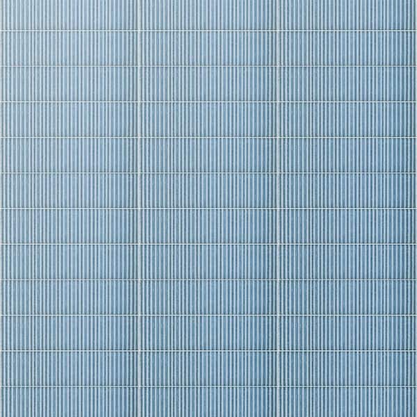 MOLOVO Soldeu Aqua Blue 2.95 in. x 11.81 in. Polished Ceramic Wall Tile (6.03 sq. ft./Case)