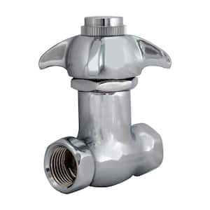 1/2 in. Brass IPS Inlet and Outlet Self-Closing Stop Valve
