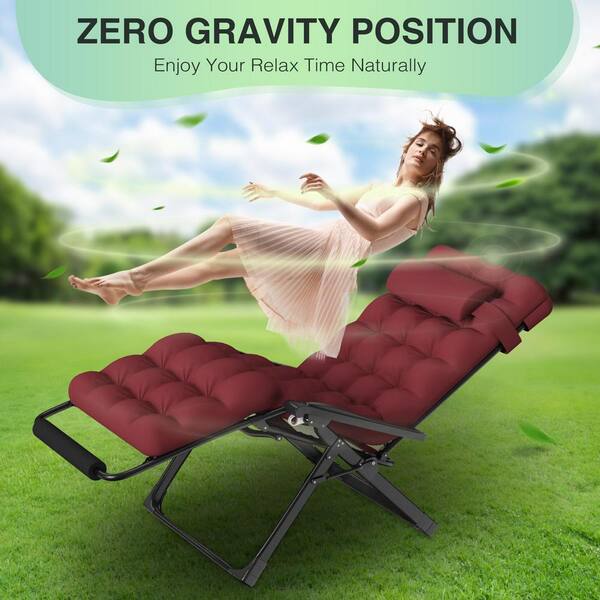 SEEUTEK Fnloe 29 in.W Oversized Zero Gravity Chair Metal