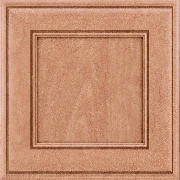 KraftMaid 15x15 in. Cabinet Door Sample in Holace Maple Square in Ginger with Sable Glaze