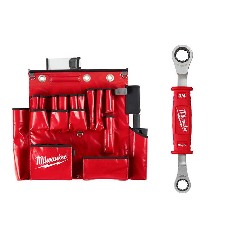 Milwaukee Lineman's Aerial Tool Apron with Lineman's 2In1 Insulated