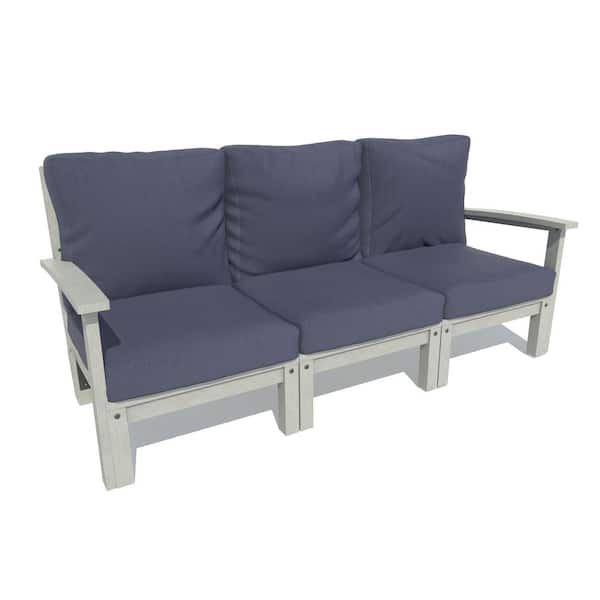 Highwood Bespoke Deep Seating 1-Piece Plastic Outdoor Couch with Cushions