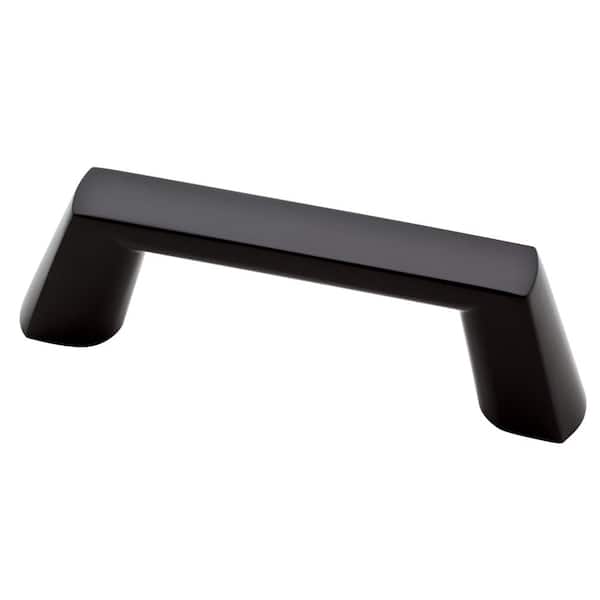 Liberty Soft Modern 3 in. (76 mm) Matte Black Square Cabinet Drawer Pull