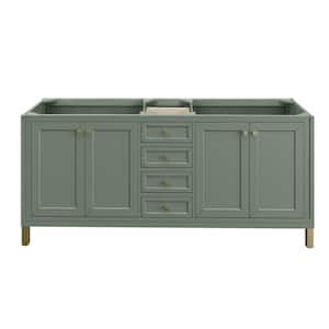 Chicago 72.0 in. W x 23.5 in. D x 32.8 in. H Bath Vanity Cabinet Without Top in Smokey Celadon
