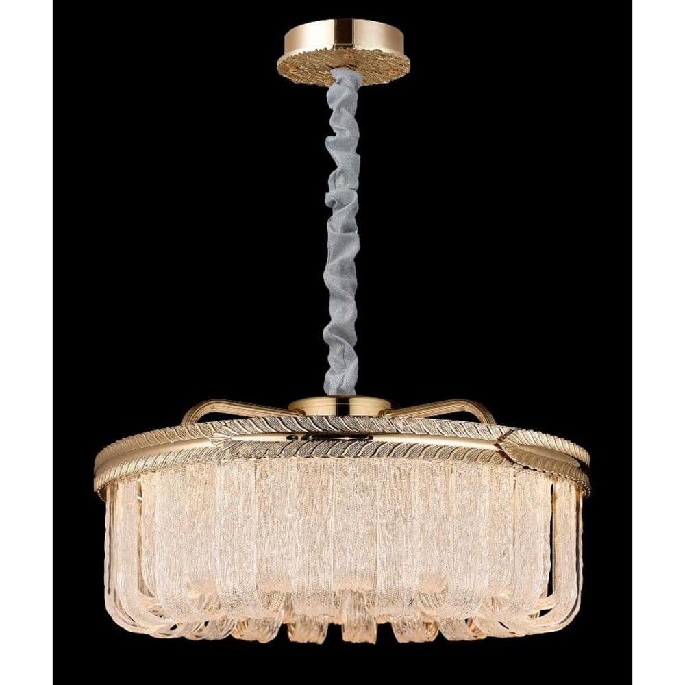 24 in 1-Light Gold U-Shaped Glass Chandelier Dimmable LED Pendant Light for Kitchen Island price history on PriceWatchPro