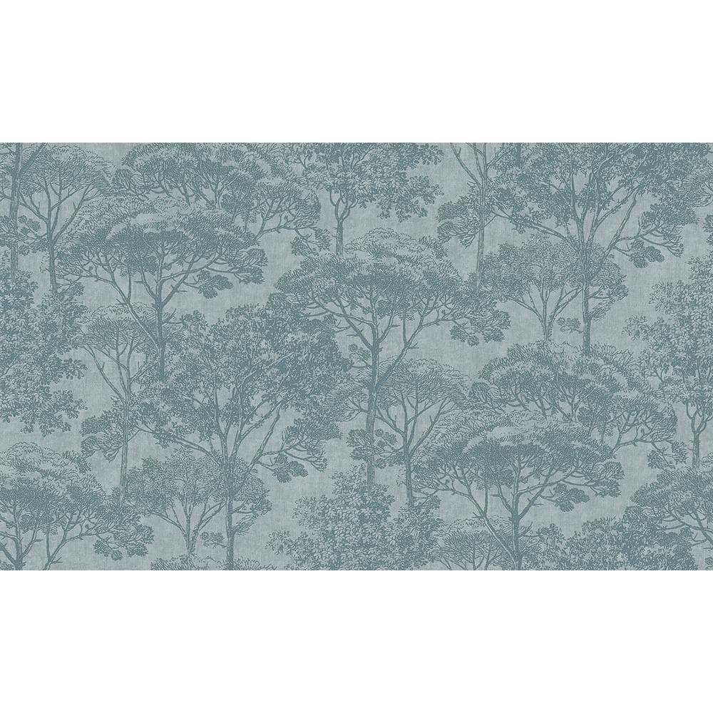 Teatro Blue Trees Wallpaper Sample