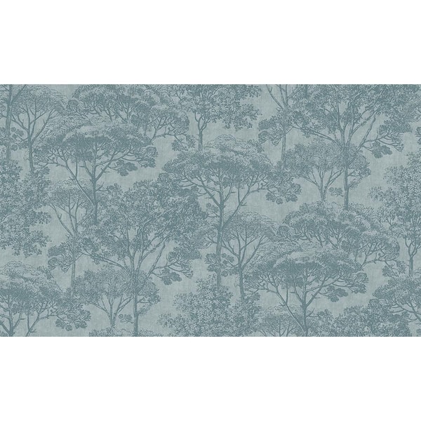 Advantage Teatro Blue Trees Wallpaper Sample