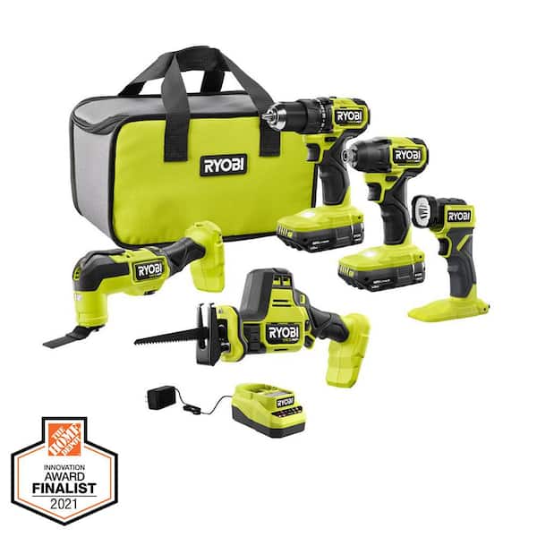 Demon Play Extraction Decision RYOBI ONE+ HP 18V Brushless Cordless 5-Tool Combo Kit with (2) 1.5 Ah  Batteries, Charger, and Bag PSBCK05K2 - The Home Depot