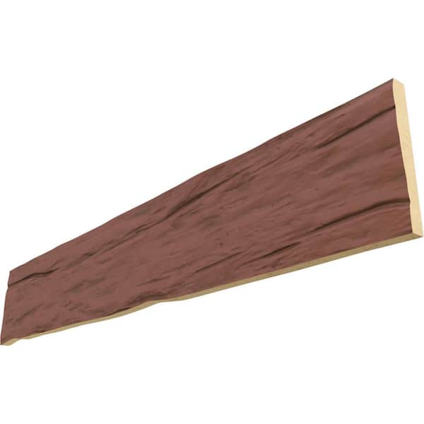 Ekena Millwork Endurathane 1 in. H x 12 in. W x 8 ft. L Riverwood Redwood Faux Wood Beam Plank
