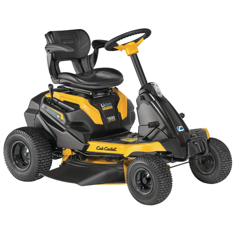 Cub Cadet 30 In 56 Volt 30 Ah Battery Lithium Ion Electric Rear Engine Riding Mower With Mulch Kit Included Cc30e The Home Depot