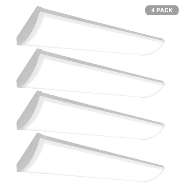 4 ft. 6210 Lumens LED Wraparound Light Garage Light Shop Light Office Warehouse Lighting 3500K/4000K/5000K (4-Pack)