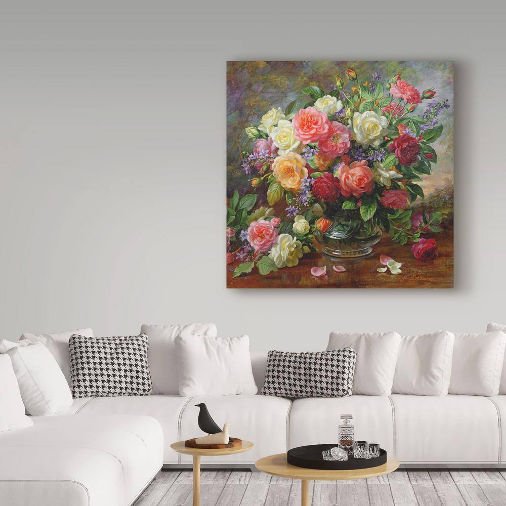 Albert Williams Floral Canvas Art with Floater Frame
