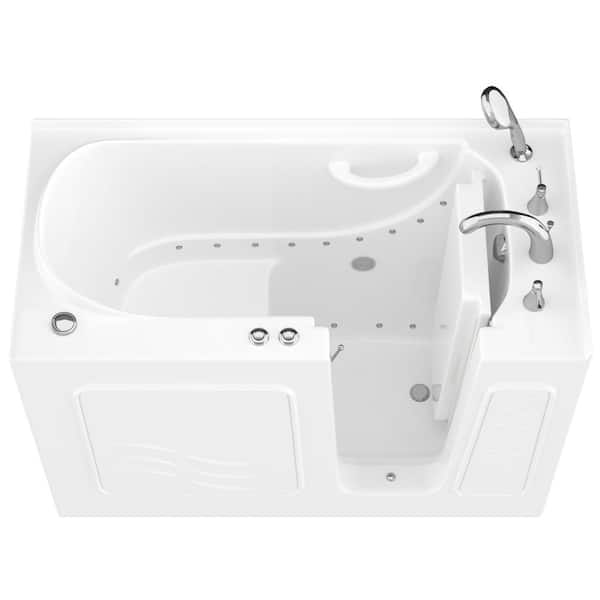 Universal Tubs HD Series 53 in. L x 26 in. W Right Drain Quick Fill Walk-in Air Tub in White