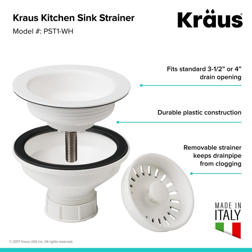 White Granite Dual Bowl Drop-In Kitchen Sink with Strainers
