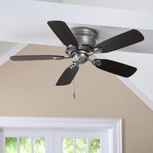 Low Profile IV 42 in. Indoor Antique Pewter Ceiling Fan For Bedrooms