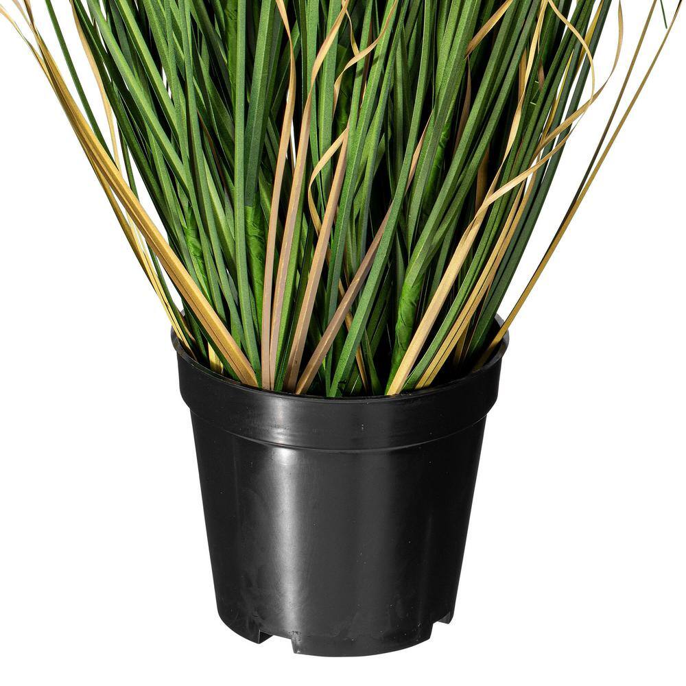 36" Green Plastic Potted Grass Arrangement for Outdoor Decor