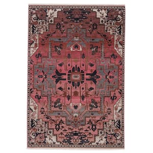 Bellona Pink/Gray 8 ft. x 10 ft. 6 in. Medallion Area Rug