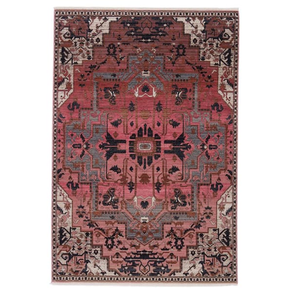 Jaipur Living Bellona Pink/Gray 8 ft. x 10 ft. 6 in. Medallion Area Rug