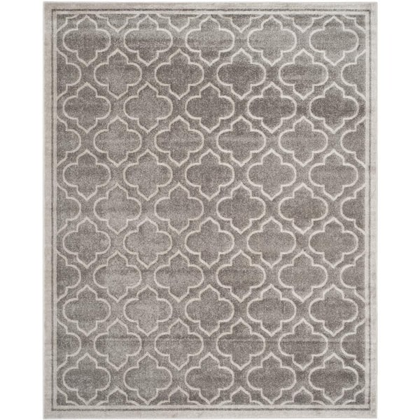 SAFAVIEH Amherst Gray/Light Gray 12 ft. x 18 ft. Geometric Area Rug