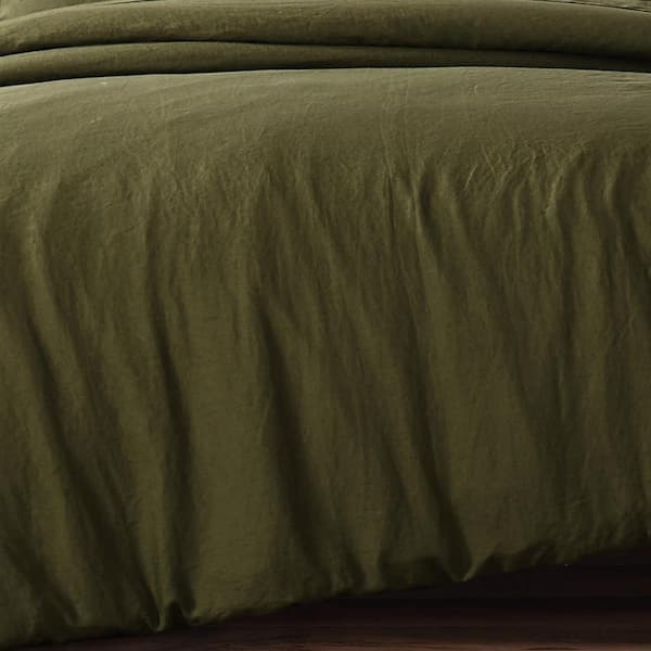 3 Piece Linen Bedding Set, Moss Green Bedding, Linen Bedding, Linen Bedding  Queen, Linen Bedding King, Custom Linen Bedding Available 