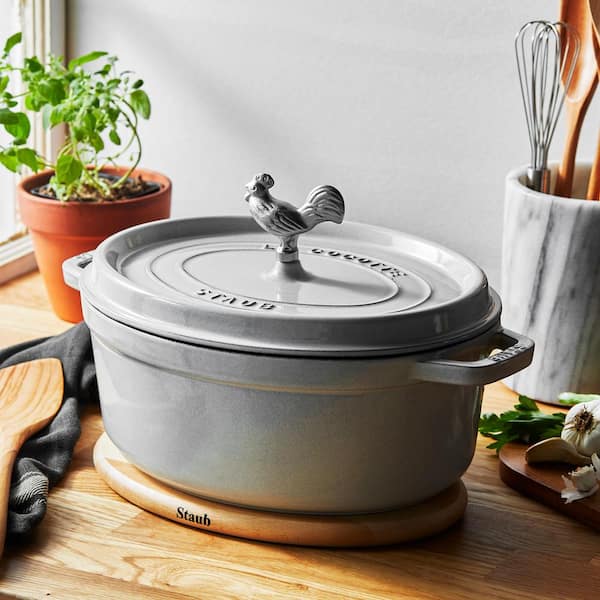 staub Cast Iron 75 Oval Cast Iron Coq au Vin Dutch Oven in