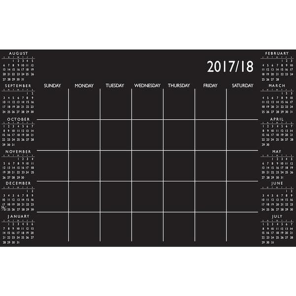 WallPops Black Academic Calendar 2017-18