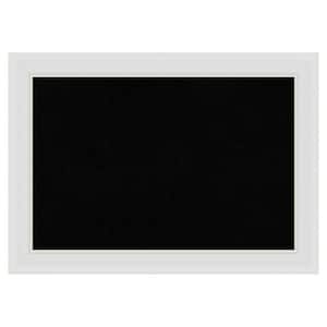 Flair Soft White Narrow Framed Black Corkboard 28 in. x 20 in. Bulletine Board Memo Board