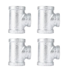 1 in. x 1 in. x 3/4 in. Galvanized Iron FPT x FPT x FPT Reducing Tee Fitting (4-Pack)