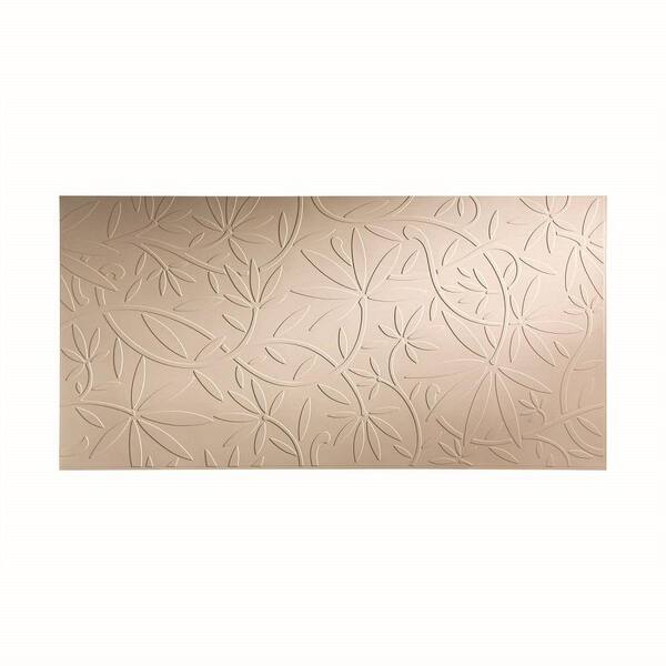 Fasade 96 in. x 48 in. Audrey Decorative Wall Panel in Almond
