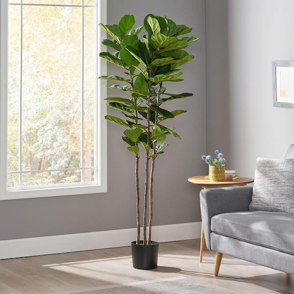 Unbranded 6 ft. Artificial Fiddle Leaf Fig Tree with 72-Leaves for Indoor or Outdoor Decor