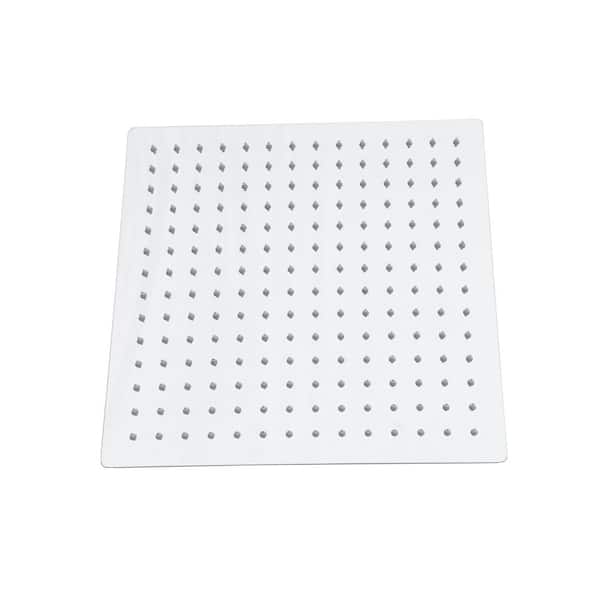 Logmey 1-Spray Patterns with 1.75 GPM 10 in. Wall Mount Rain Shower Head Fixed Shower Head in Chrome