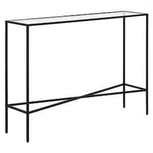 Henley 42 in. Blackened Bronze Rectangle Glass Console Table