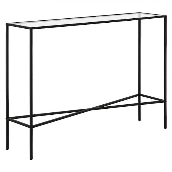Meyer&Cross Henley 42 in. Blackened Bronze Rectangle Glass Console Table
