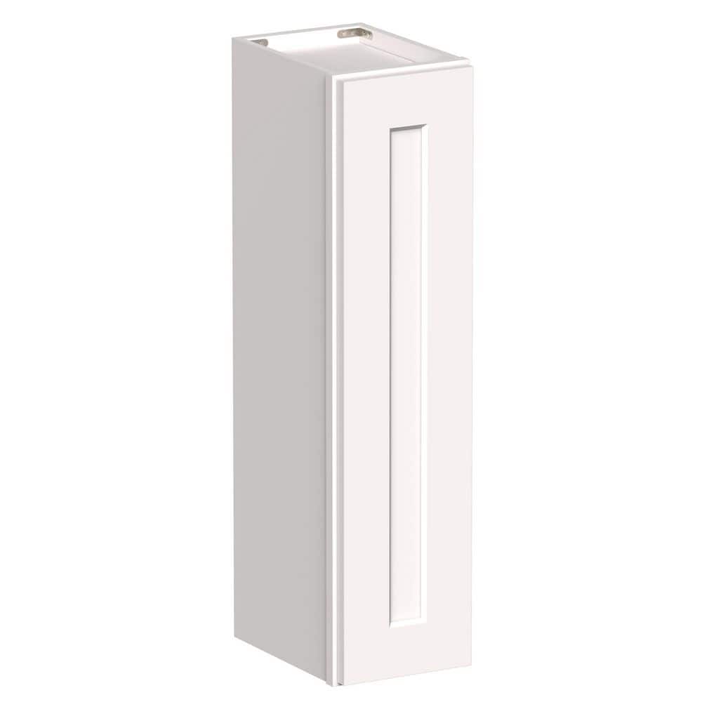 9 in. W x 12 in. D x 36 in. H HDF Ready to Assemble Standard Wall Cabinet Kitchen Cabinet in White w/ 1 Door 2 Shelves price history on PriceWatchPro