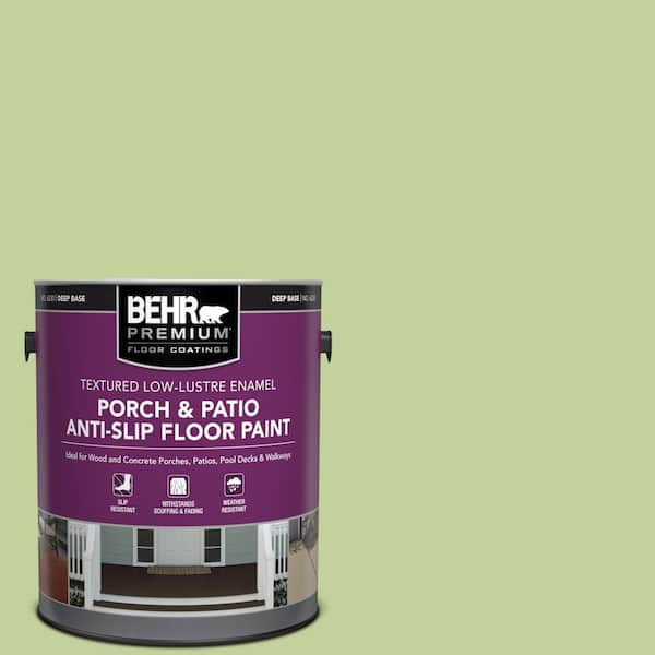 BEHR PREMIUM 1 gal. #P370-4 Cricket Field Textured Low-Lustre Enamel Interior/Exterior Porch and Patio Anti-Slip Floor Paint