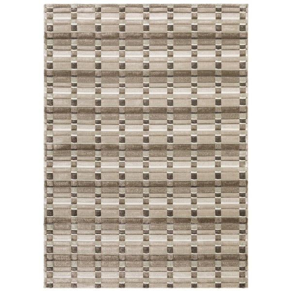 Willa 5 ft. x 8 ft. Brown/Beige Geometric Area Rug