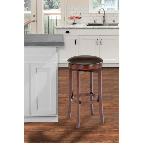 Hillsdale Furniture Malone 25 in. Cherry Backless Counter Stool