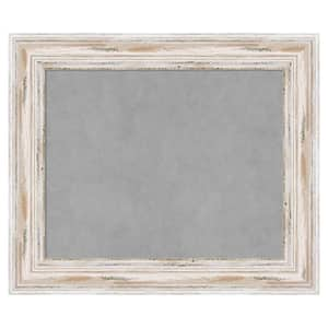 Alexandria White Wash 25 in. x 21 in. Framed Magnetic Board