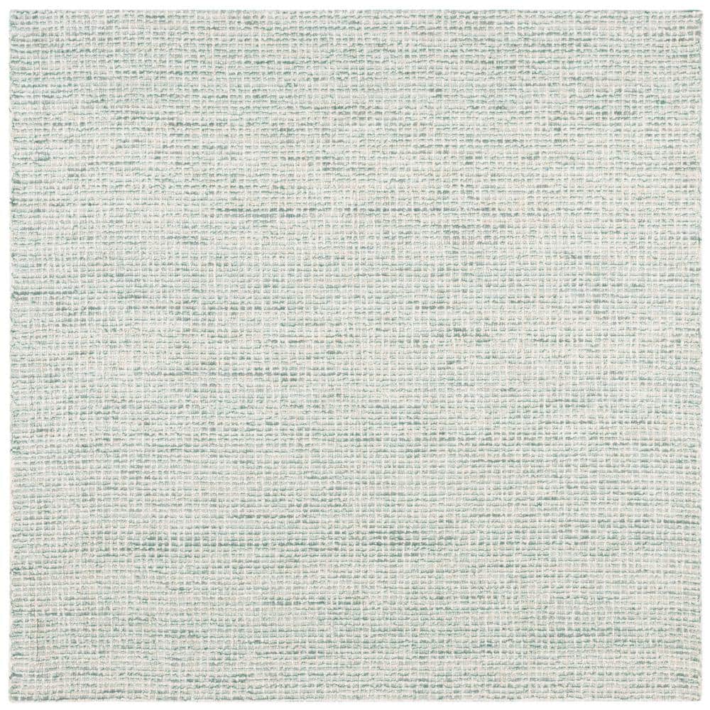 Abstract Green/Ivory 8 ft. x 8 ft. Modern Crosshatch Square Area Rug price history on PriceWatchPro