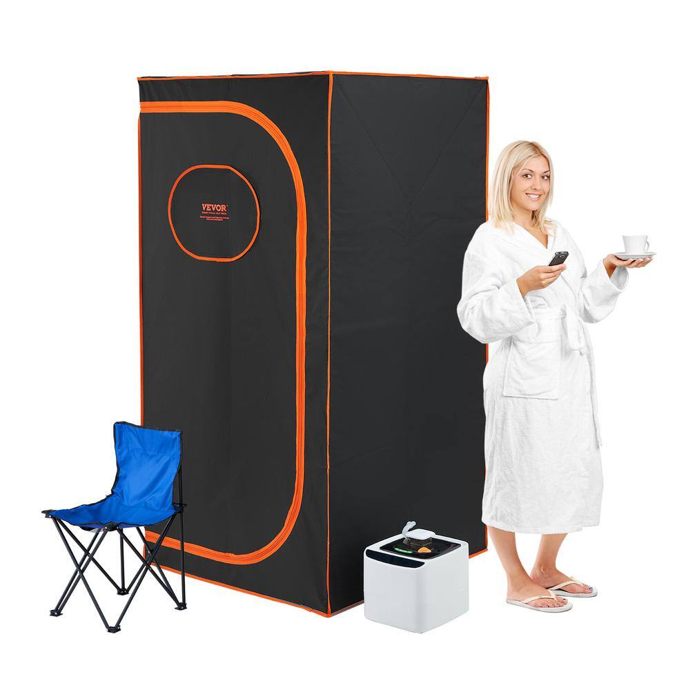 Portable Steam Sauna Tent 1600-Watt 1-Person Indoor Steel Frame Infrared Sauna with Spa Detoxify Soothing Heated Therapy