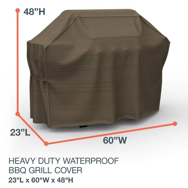 Budge StormBlock Hillside Medium Black and Tan Waterproof BBQ Grill Cover  P8004BTNW3 - The Home Depot