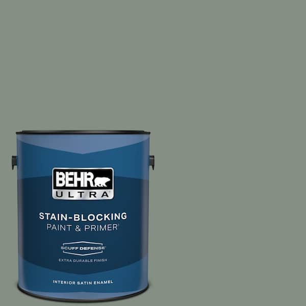 BEHR ULTRA 1 gal. #ECC-49-3 Forest Moss Extra Durable Satin Enamel Interior Paint & Primer