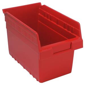 Store-Max 8 in. Shelf 2.7 Gal. Storage Tote in Red (30-Pack)