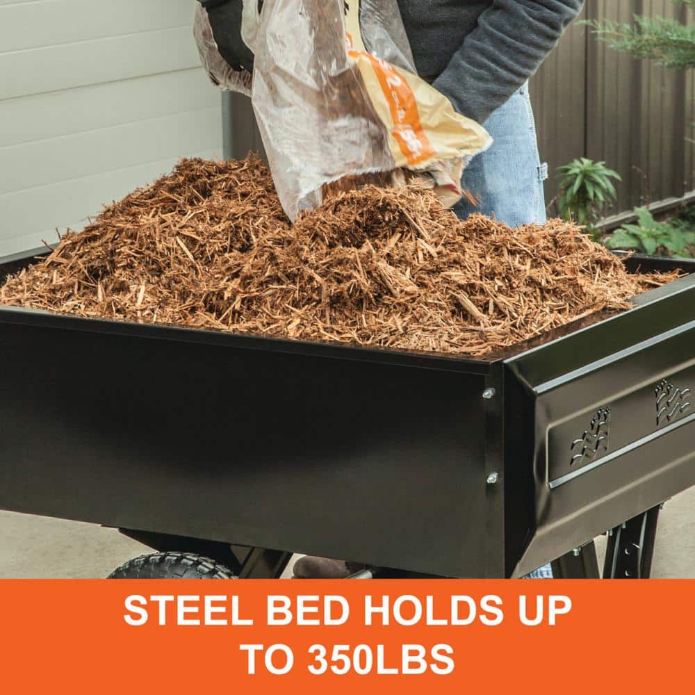 Agri-Fab Black Steel 350 lb Tow Behind Utility Cart